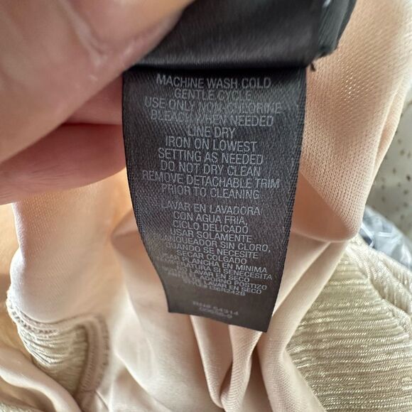 Bisou Bisou Asymmetrical One Shoulder Shimmer Shine Metallic Mini Dress 4 - Picture 6 of 6